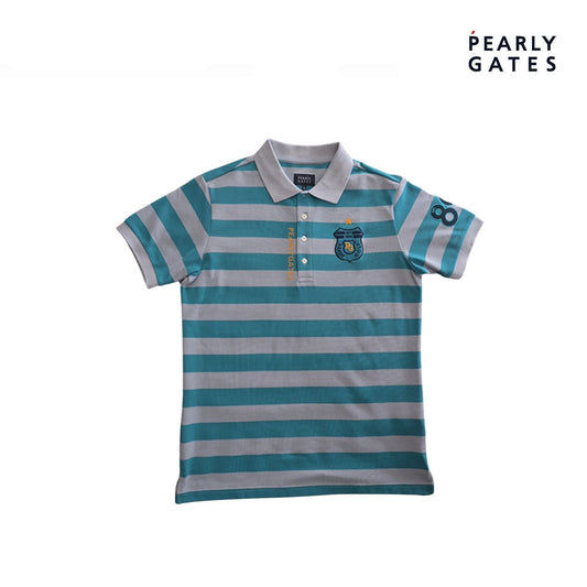 T-SHIRT PEARLY GATES W STRIPE 055-1260708 GRAY