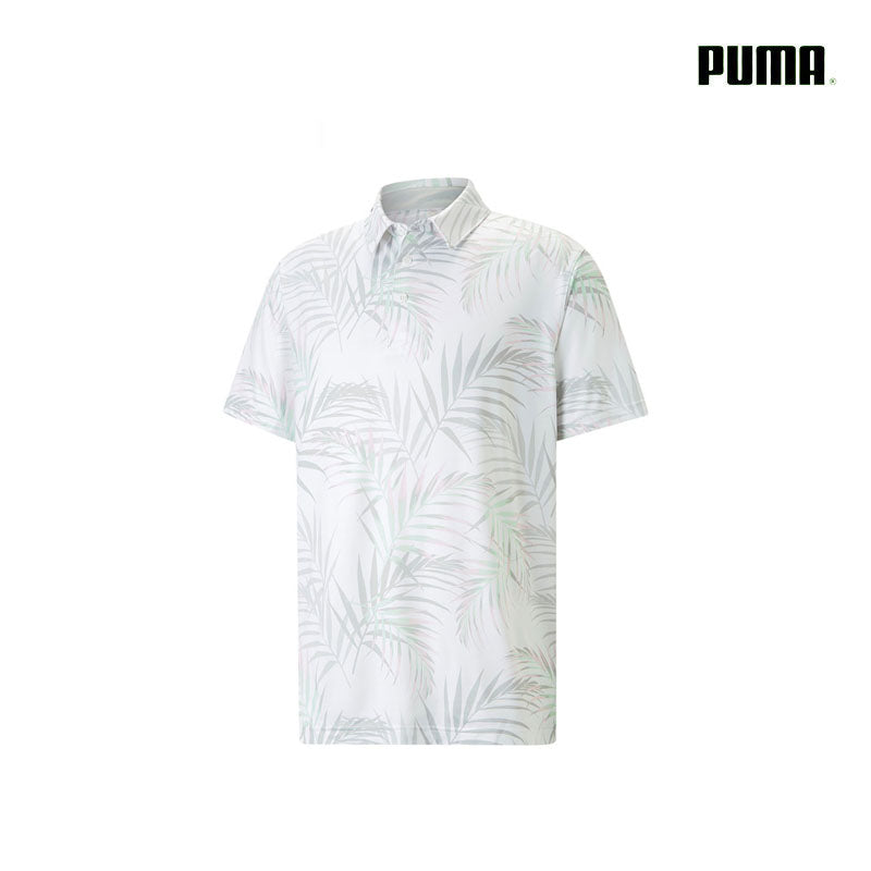 T-SHIRT PUMA MAN 537453 01 CLOUDSPUN PALM LEAF POLO WHITE
