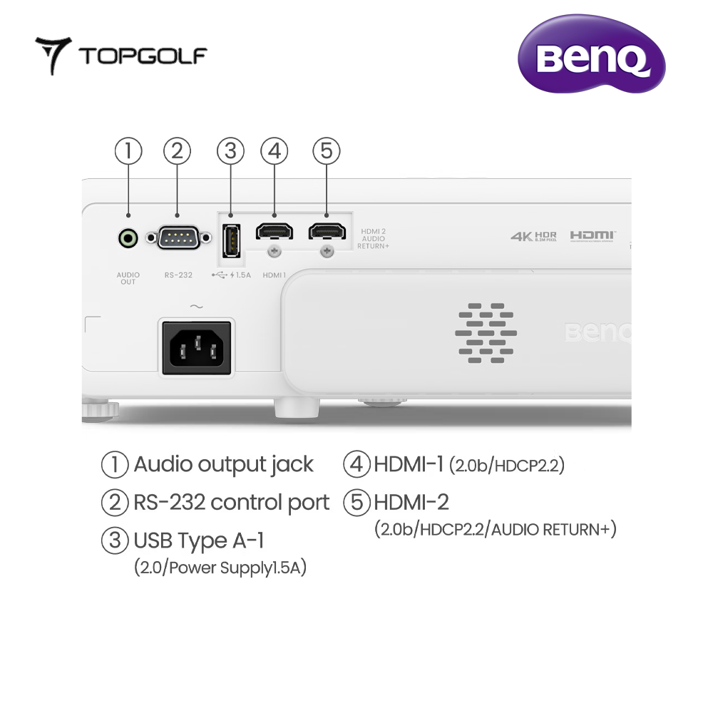 BenQ TK710STi 4K Laser Short Throw Projector – 3200 ANSI, Android TV