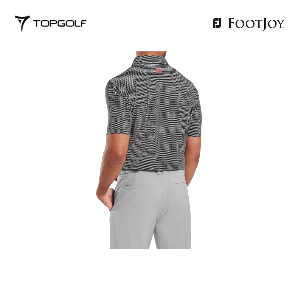 FOOTJOY POLO 32586 FS IRONGATE PRT LSL BLACK