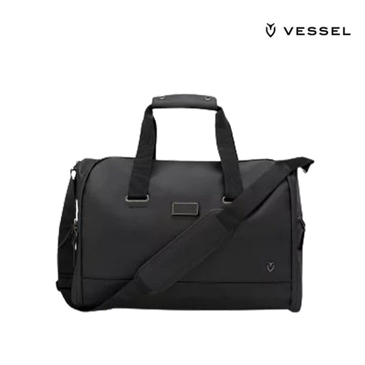 VESSEL BAG 3101120-10 SIGNATURE GARMENT DUFFEL PEBBLED BLACK