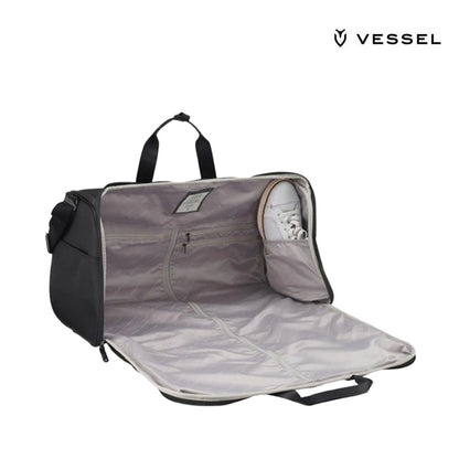 VESSEL BAG 3101120-10 SIGNATURE GARMENT DUFFEL PEBBLED BLACK