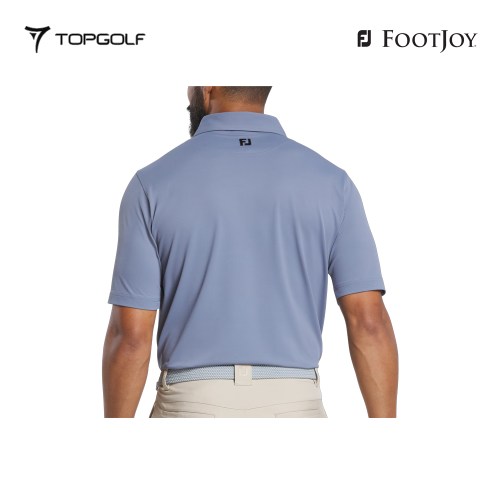 FOOTJOY POLO 32567 FS SOLID PIQUE BAND SLV FLINT