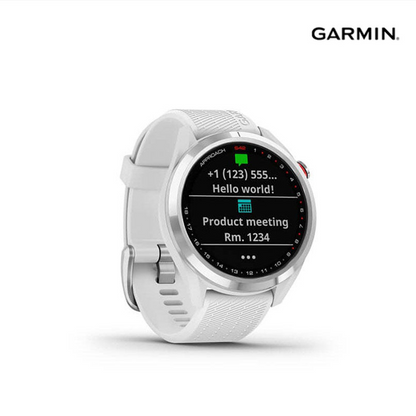 WATCH GARMIN APPROACH S42 GOLF GPS STAINLESS STEEL W/ WHITE