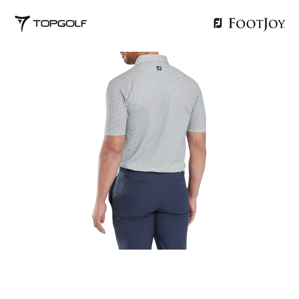 FOOTJOY POLO 32589 FS BOUNCE PRT STRH PIQ GREY