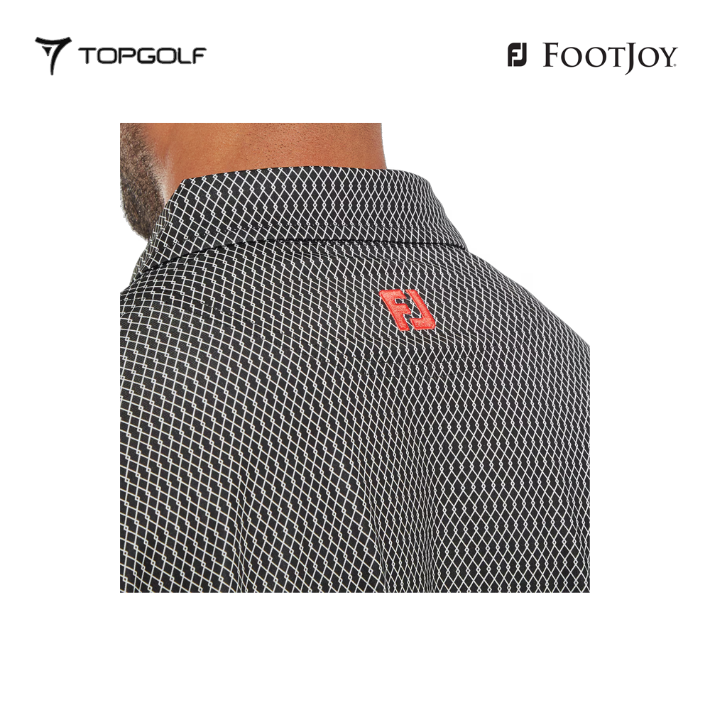 FOOTJOY POLO 32586 FS IRONGATE PRT LSL BLACK