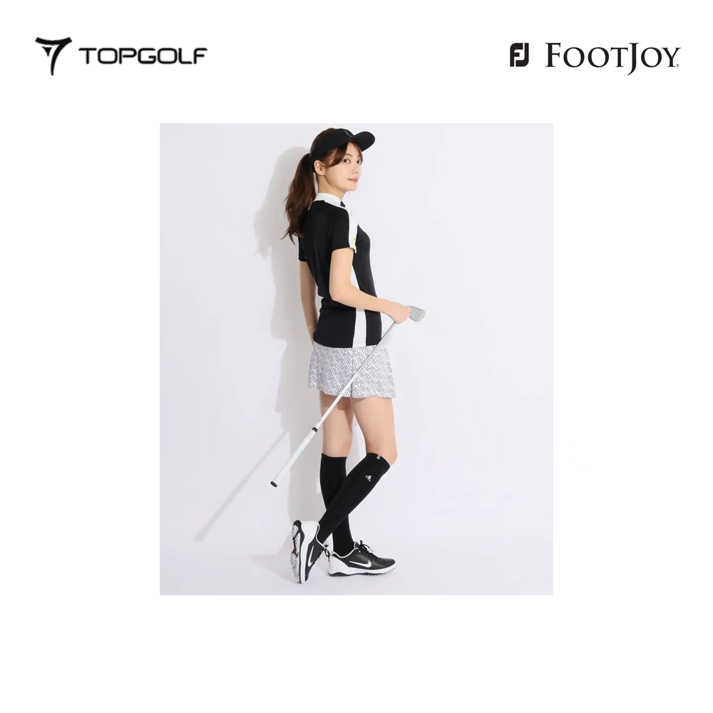 FOOTJOY POLO 81923 W ES JP W SOLID MOCK NECK BK