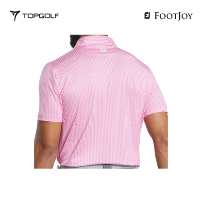 FOOTJOY POLO 32569 FS HOUNDSTOOTH GEO LSL PINK