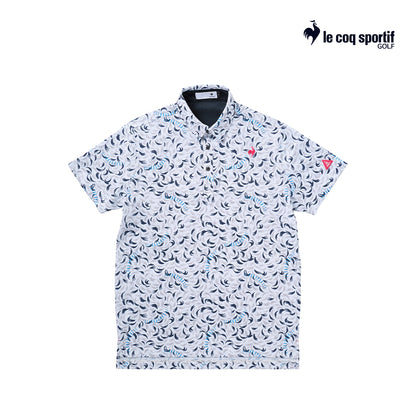 atasan pria golf Le Coq Polo M Lg5Shs09M Cool Quil Short Sleeve Wh00 25Ss