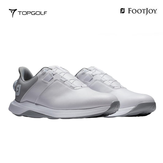 FOOTJOY Sepatu Golf Pria ProLite BOA Spikeless #975K-OR Putih/Abu-abu Teknologi BOA & Anti Air