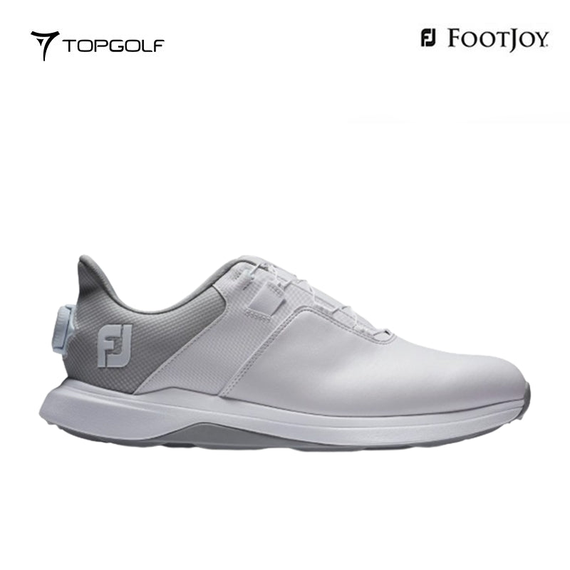 FOOTJOY Sepatu Golf Pria ProLite BOA Spikeless #975K-OR Putih/Abu-abu Teknologi BOA & Anti Air