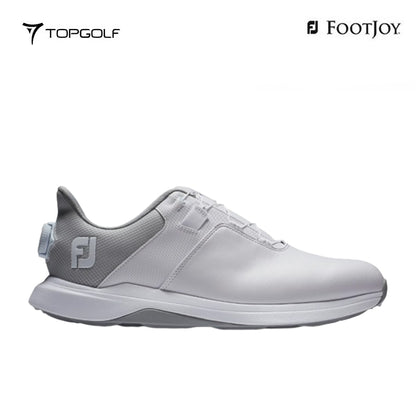 FOOTJOY Sepatu Golf Pria ProLite BOA Spikeless #975K-OR Putih/Abu-abu Teknologi BOA & Anti Air