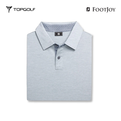 FOOTJOY POLO 32579 FS HTHR LSL LATTICE TRIM GREY
