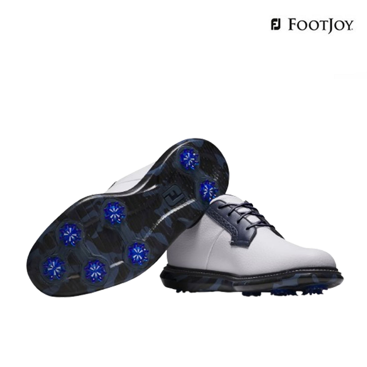 sepatu pria golf Footjoy Shoes M 57956 Fs M Traditions Wht/Nvy/Mul
