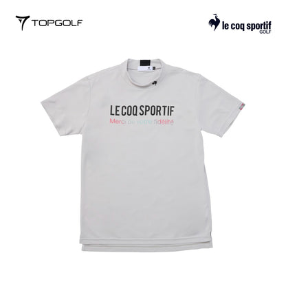 atasan pria golf  Le Coq Polo M Lg5Shs55M 30Th Mock Neck Short Sleeve Gy00 25Ss