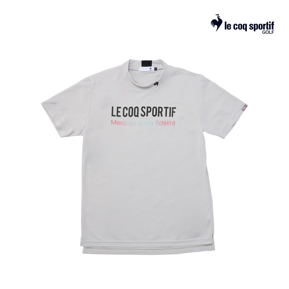 atasan pria golf  Le Coq Polo M Lg5Shs55M 30Th Mock Neck Short Sleeve Gy00 25Ss