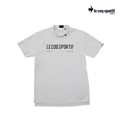atasan pria golf  Le Coq Polo M Lg5Shs55M 30Th Mock Neck Short Sleeve Gy00 25Ss