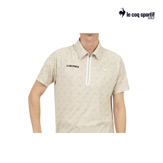 atasan baju pria golf Le Coq Polo M Lg5Shsr2M Rjm Half Zip Monogram Bg00 25Ss