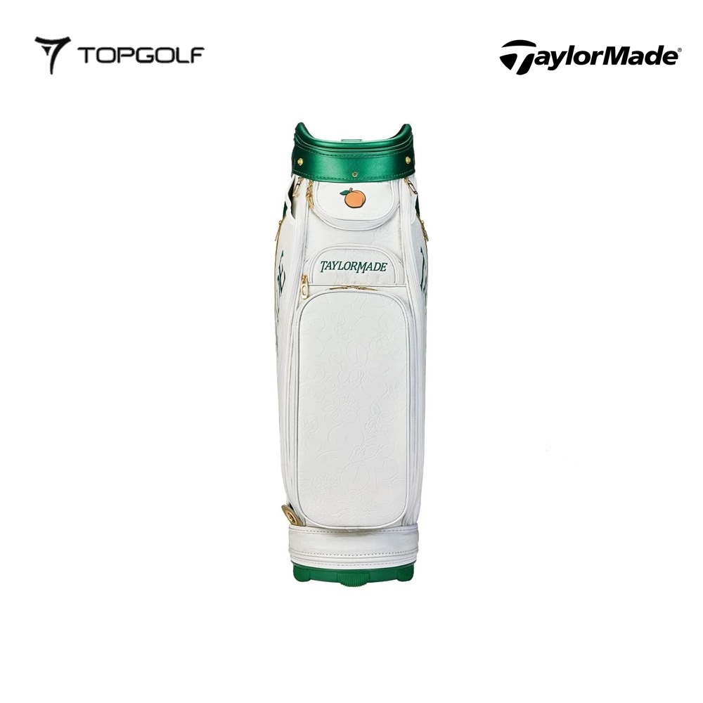 TAYLORMADE 2025 Season Opener Masters Edition Staff Bag White/Green – Premium Golf Tour Bag