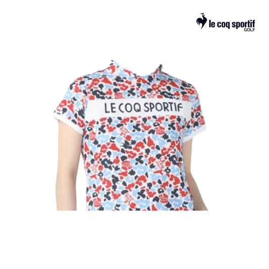 Le Coq Polo W Qgwxja15 Rooster Art Agg Mock Neck Wh