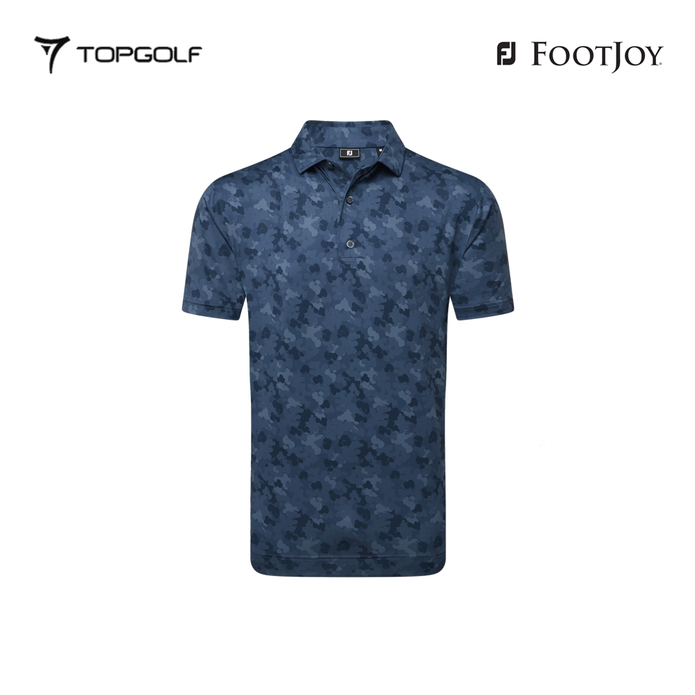 FOOTJOY POLO 32689 MEN FS LEAF CAMO LSL DENIM