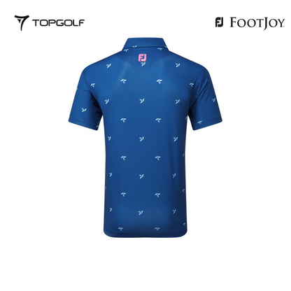 FOOTJOY POLO MAN 82331 ES THISTLE PRT LSL AF DPBLUE #S