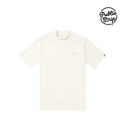 atasan pria golf Public Drip M Mock Neck Cream