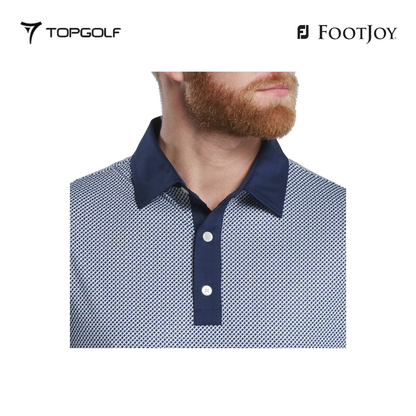 FOOTJOY POLO 32582 FS LATTICE PRT LSL NAVY