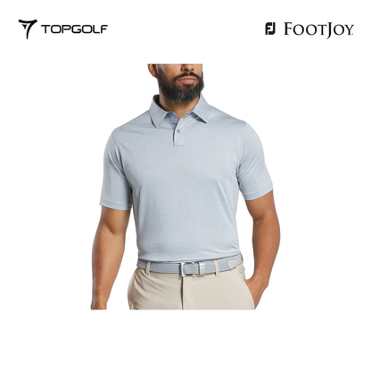 FOOTJOY POLO 32579 FS HTHR LSL LATTICE TRIM GREY
