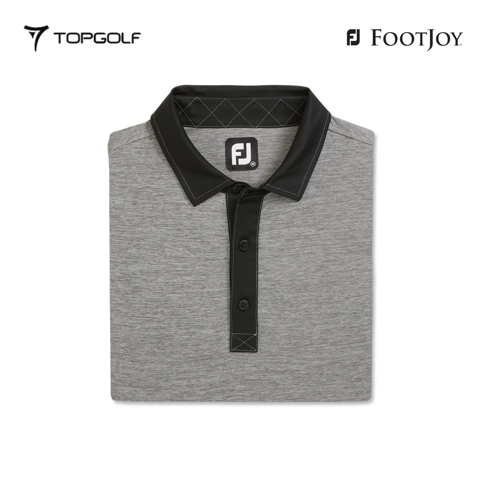 FOOTJOY POLO M 31392 EW HEATHER LISLE CHARCOAL