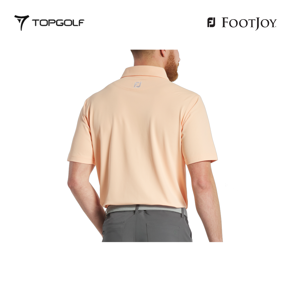 FOOTJOY POLO M 31384 EF STRH PIQ FLORAL TRIM SUNST