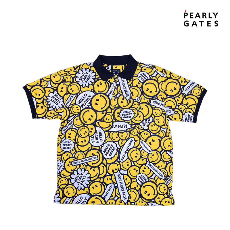 PEARLY GATES SMILEY POLO SHIRT M KIITTED 53-4199303 YL