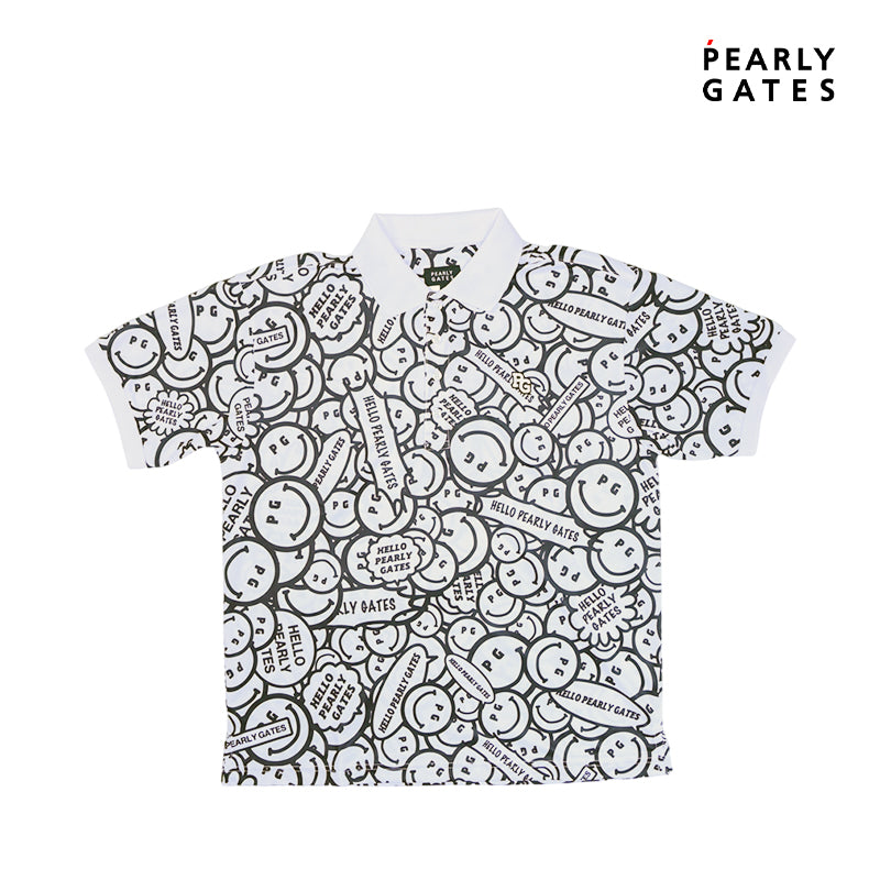 PEARLY GATES SMILEY POLO SHIRT M KIITTED 53-4199303 WH