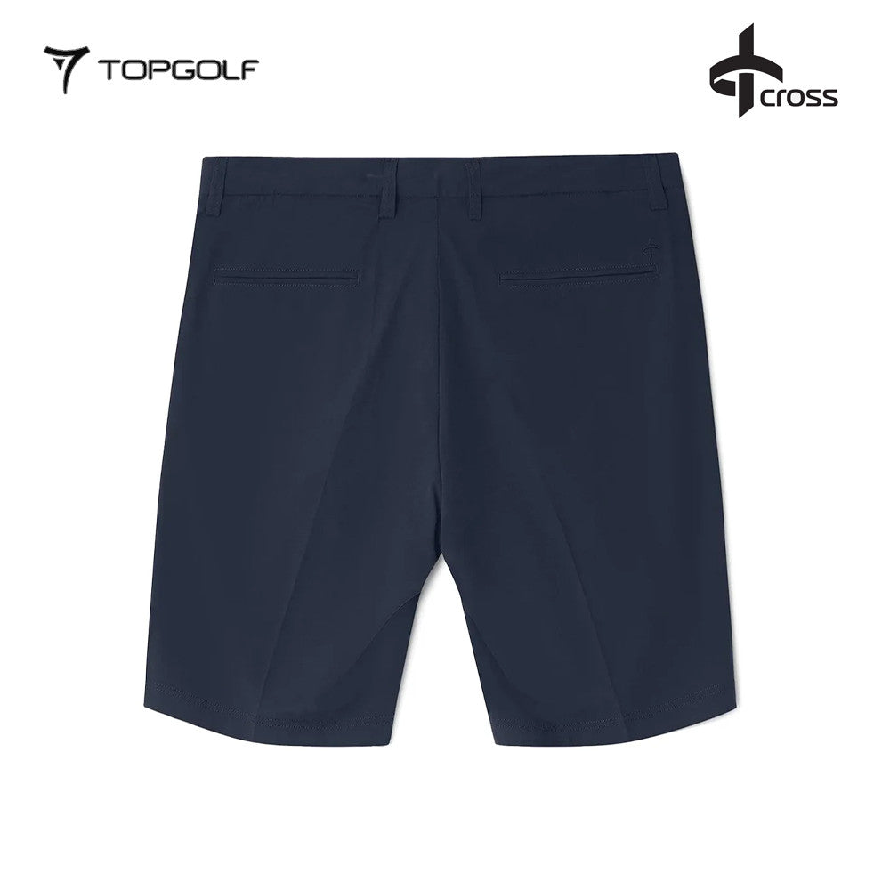CROSS Celana Pendek Pria BYRON LUX CHINOS Navy – Celana Golf Premium Stretch & Water-Repellent