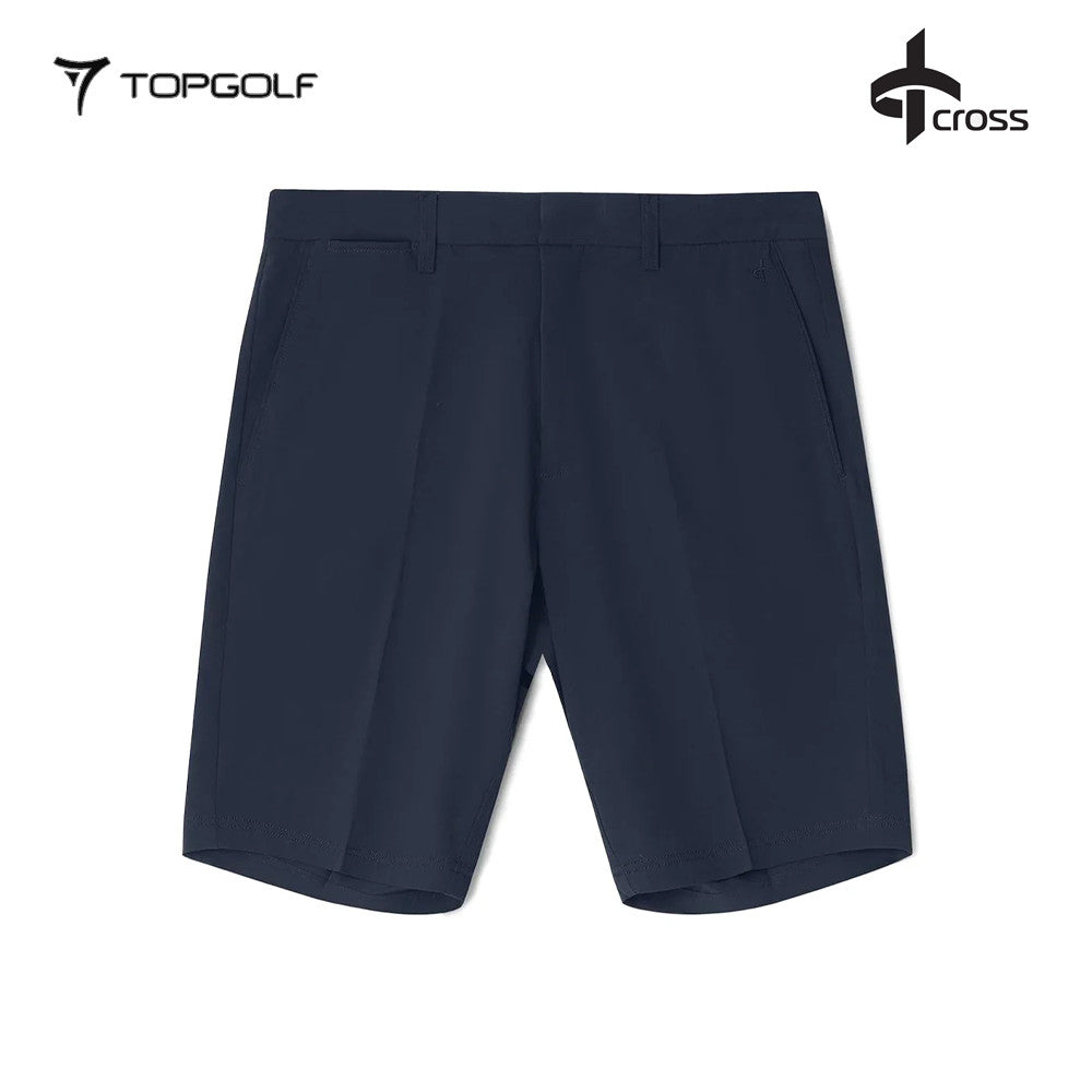 CROSS Celana Pendek Pria BYRON TECH CHINOS Navy – Celana Golf Teknis Anti Air & Fleksibel