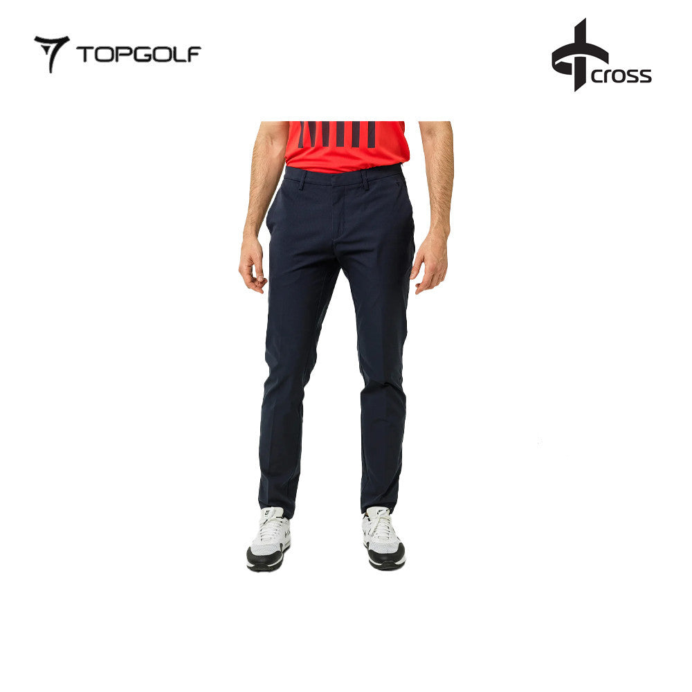 CROSS Celana Panjang Pria BYRON LUX CHINOS Navy – Celana Golf Premium Stretch & Water-Repellent