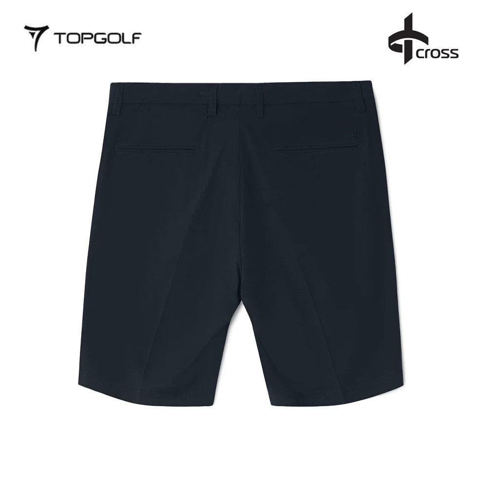 CROSS Celana Pendek Pria BYRON TECH CHINOS Hitam – Celana Golf Teknis Anti Air & Fleksibel