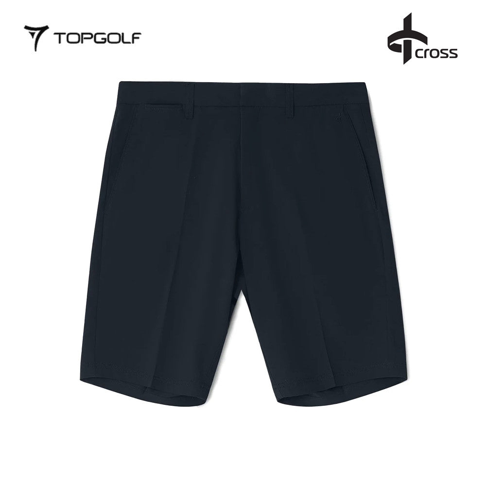 CROSS Celana Pendek Pria BYRON TECH CHINOS Hitam – Celana Golf Teknis Anti Air & Fleksibel