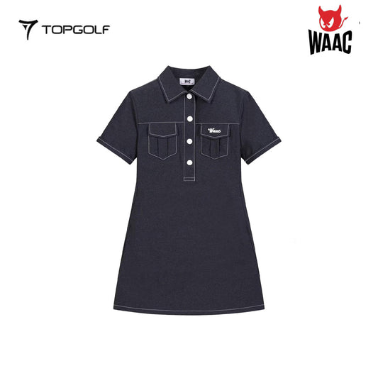 WAAC Dress Women Denim 25SS WWTBS25110-NYX – Gaun Golf Wanita Sporty Stylish