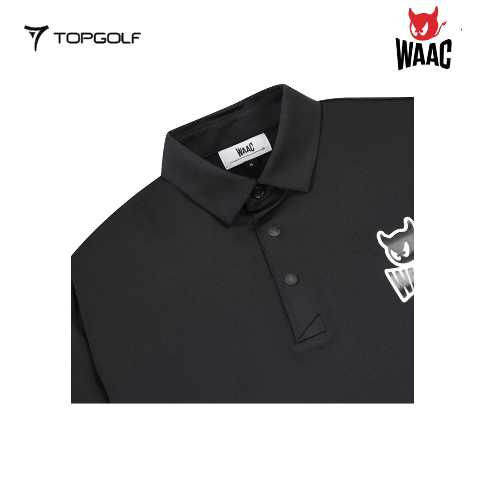 WAAC Polo Pria Player’s Edition Emblem Hitam – Golf Performance GRD