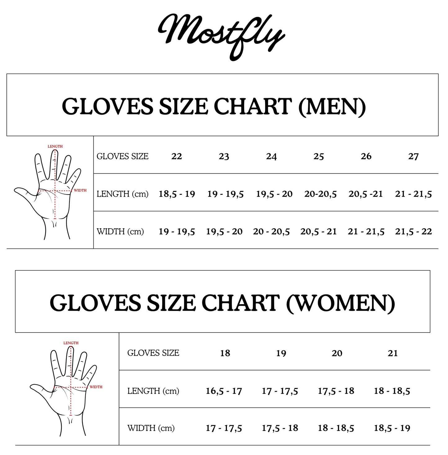MOSTFLY MEN GLOVE LINE M MONO SWING