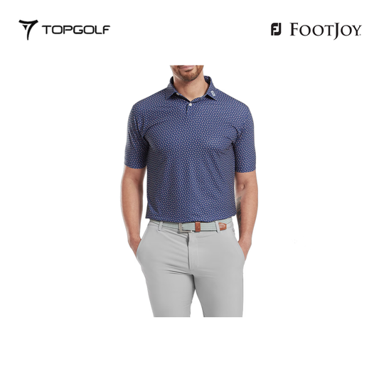FOOTJOY POLO 32587 FS BOUNCE PRT STRH PIQ DENIM