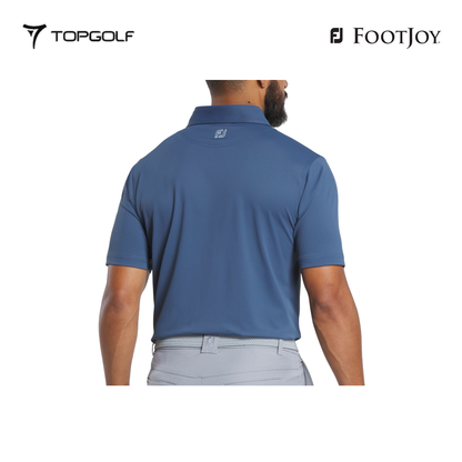 FOOTJOY POLO 32566 FS SOLID PIQUE BAND SLV DENIM
