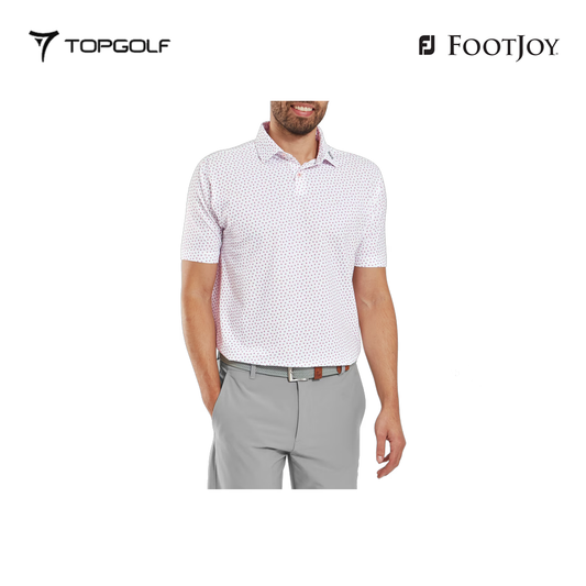 FOOTJOY POLO 32591 FS BOUNCE PRT STRH PIQ WHTHIB